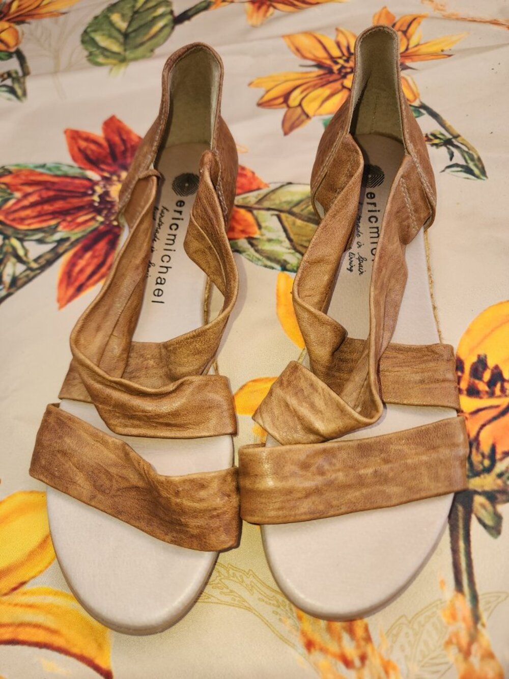 ERIC MICHAEL NETTY ESPADRILLE WOMENS LEATHER SANDALS
